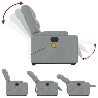 Electric Stand Up Massage Recliner Chair Light Gray