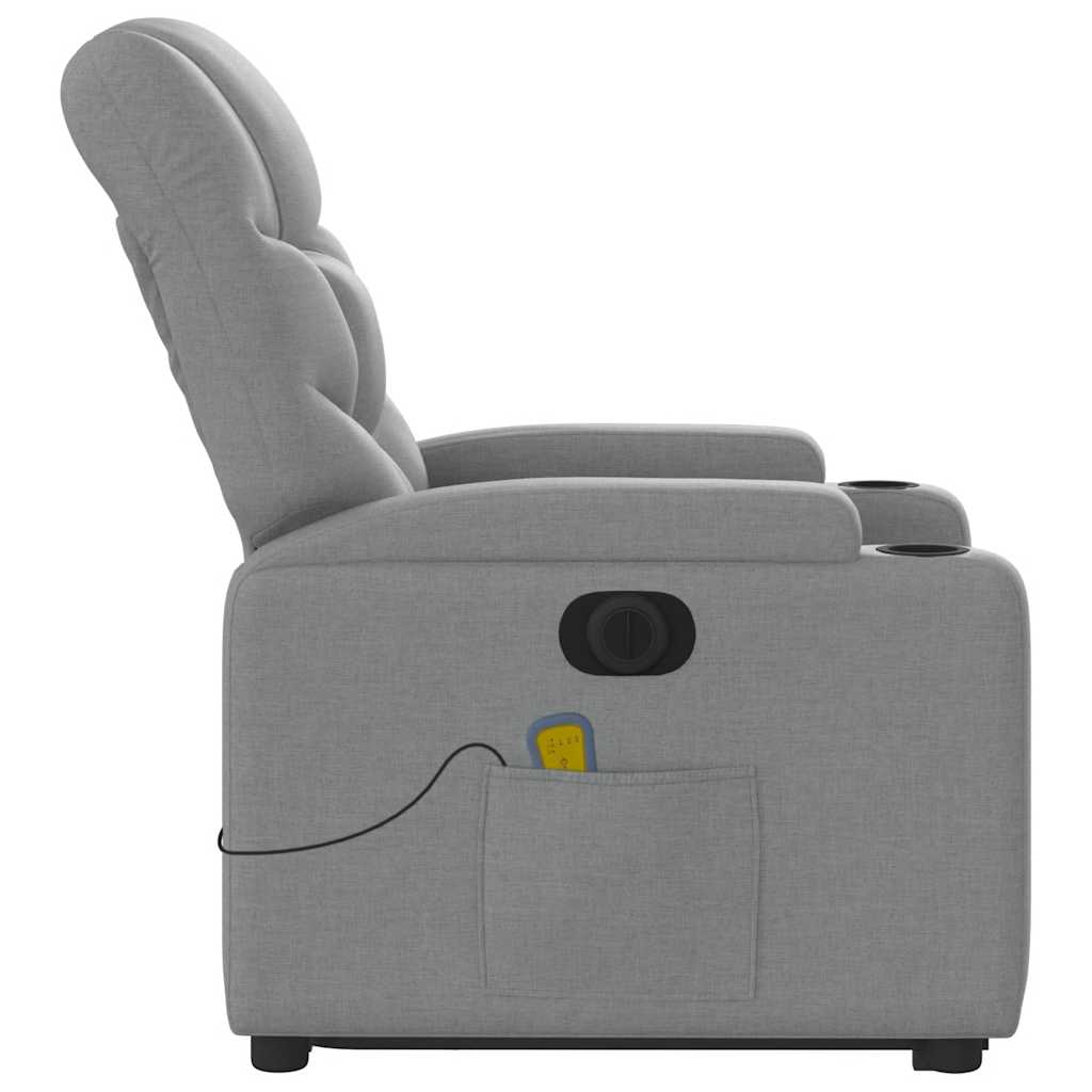 Electric Stand Up Massage Recliner Chair Light Gray