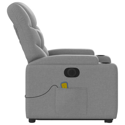 Electric Stand Up Massage Recliner Chair Light Gray