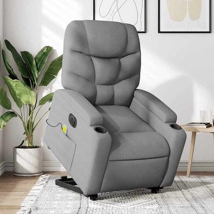 Electric Stand Up Massage Recliner Chair Light Gray