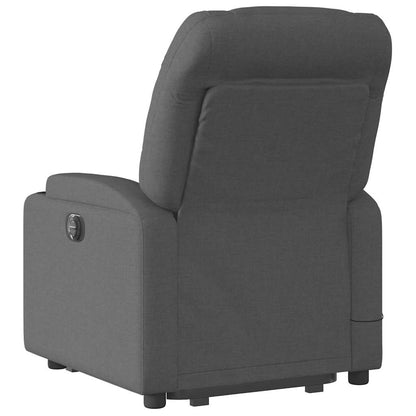 Electric Stand up Massage Recliner Chair Dark Gray Fabric