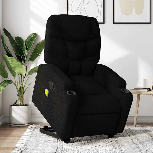 Electric Stand Up Massage Recliner Chair Black