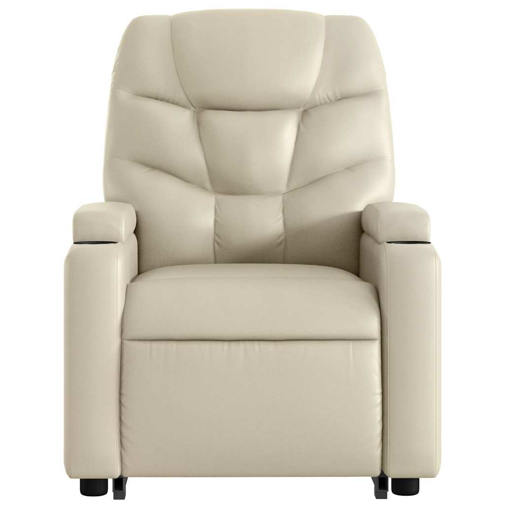 Stand Up Massage Recliner Chair Cream