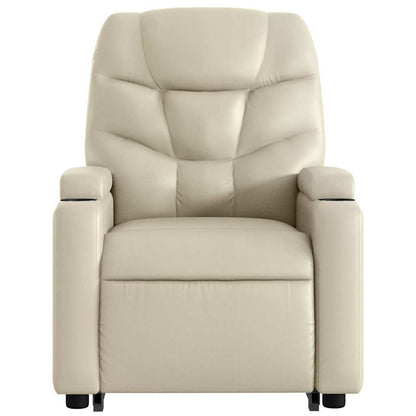 Stand Up Massage Recliner Chair Cream