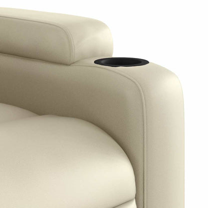 Stand Up Massage Recliner Chair Cream
