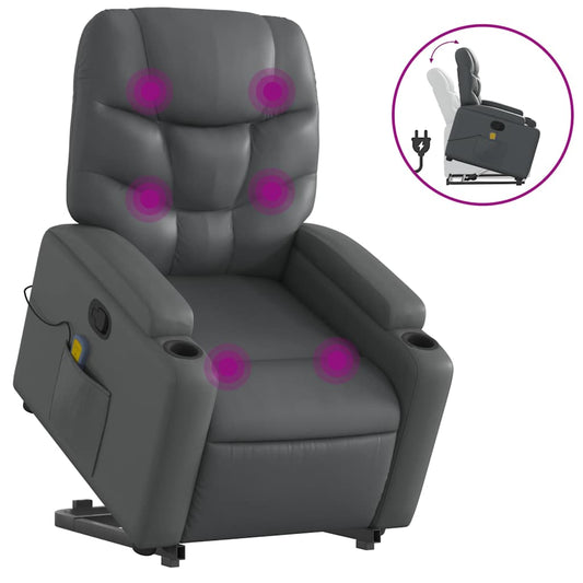 Stand Up Massage Recliner Chair Grey