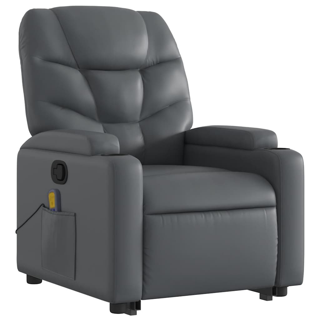 Stand Up Massage Recliner Chair Grey