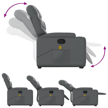 Stand Up Massage Recliner Chair Grey