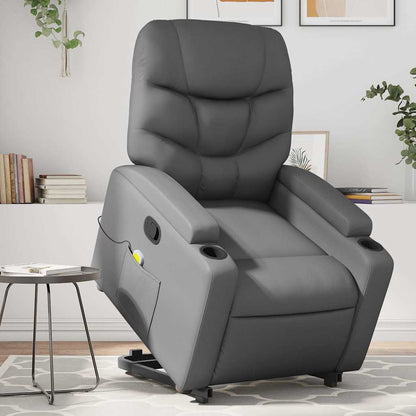 Stand Up Massage Recliner Chair Grey
