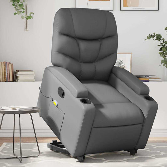 Stand Up Massage Recliner Chair Grey