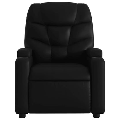 Electric Stand up Massage Recliner Chair Black Faux Leather