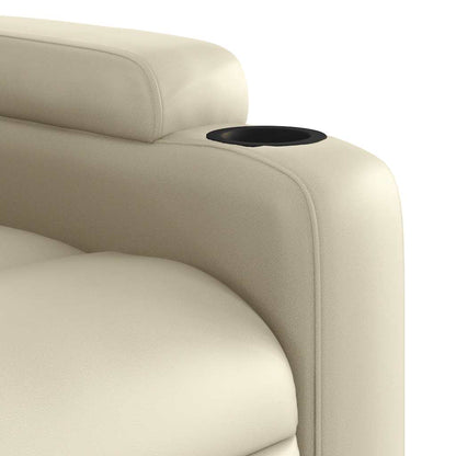 Electric Stand Up Massage Recliner Chair Cream