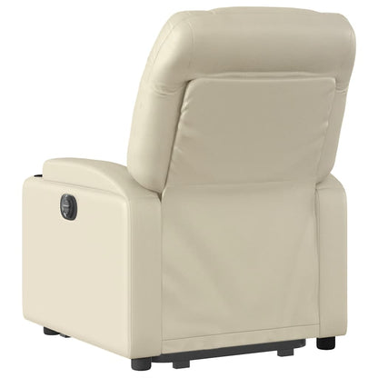 Electric Stand Up Massage Recliner Chair Cream