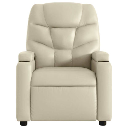 Electric Stand Up Massage Recliner Chair Cream
