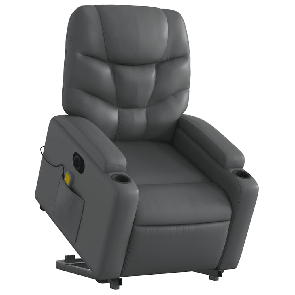 Electric Stand Up Massage Recliner Chair Gray