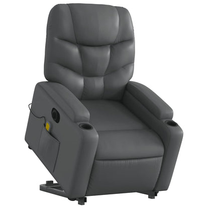 Electric Stand Up Massage Recliner Chair Gray