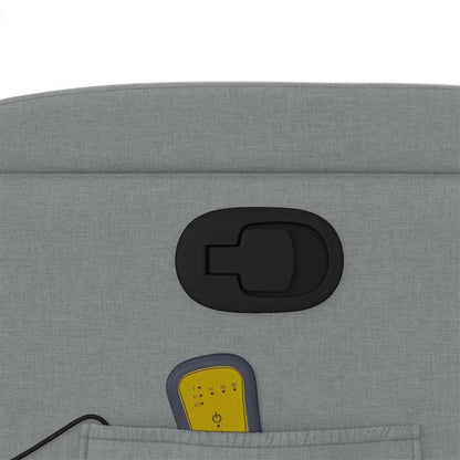 Stand up Massage Recliner Chair Light Gray Fabric