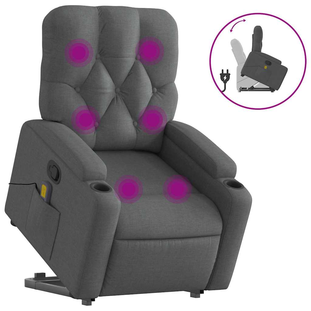 Stand Up Massage Recliner Chair Dark Gray
