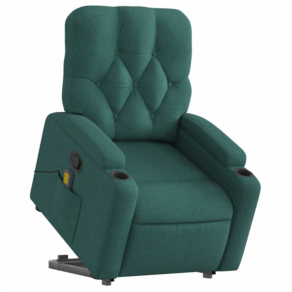 Stand Up Massage Recliner Chair Dark Green