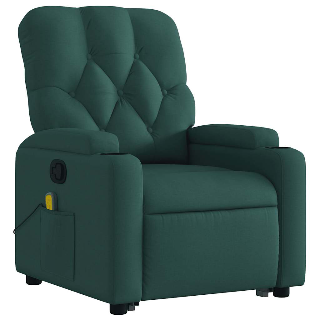 Stand Up Massage Recliner Chair Dark Green