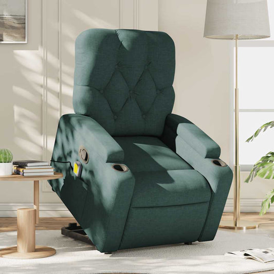 Stand Up Massage Recliner Chair Dark Green