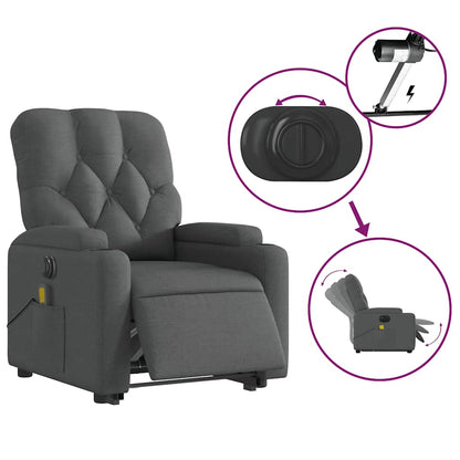 Electric Stand Up Massage Recliner Chair Dark gray
