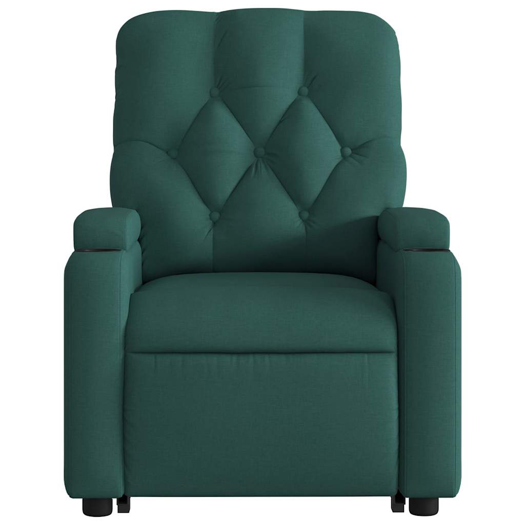 Electric Stand Up Massage Recliner Chair Dark green
