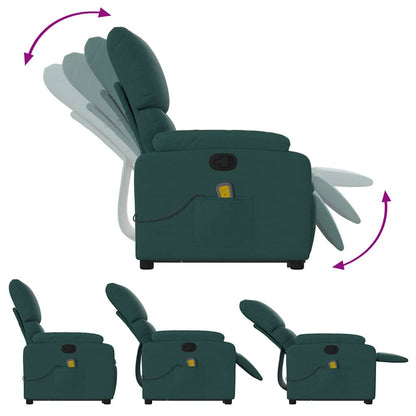 Stand Up Massage Recliner Chair Dark green