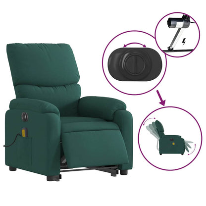 Electric Stand Up Massage Recliner Chair Dark Green