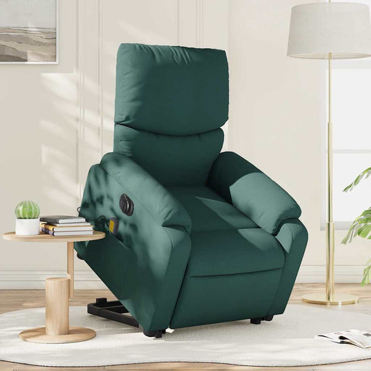 Electric Stand Up Massage Recliner Chair Dark Green