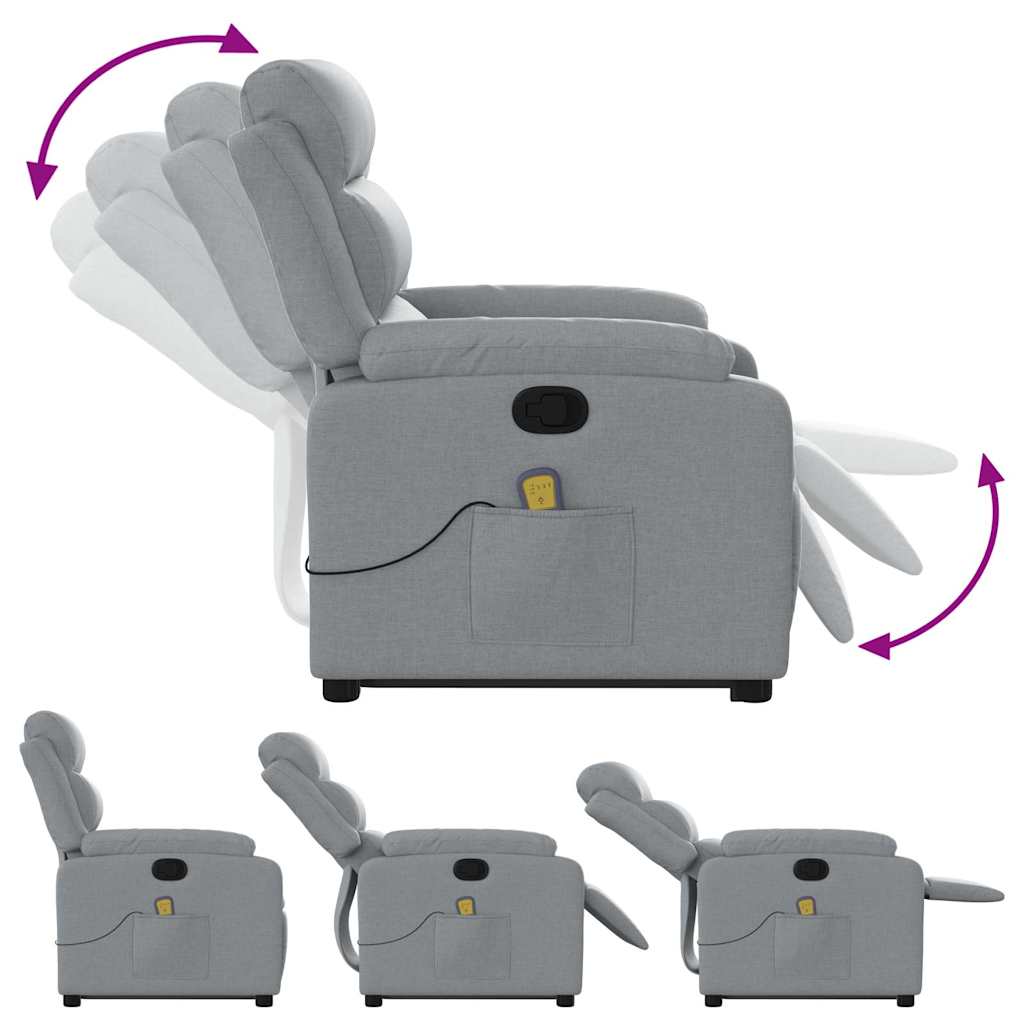 Stand Up Massage Recliner Chair Light grey