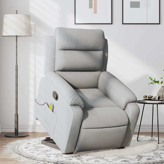 Stand Up Massage Recliner Chair Light grey