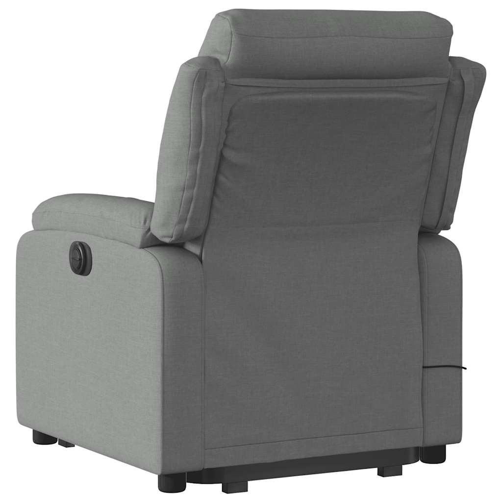 Stand Up Massage Recliner Chair Dark Grey Polyester, Metal, Plywood