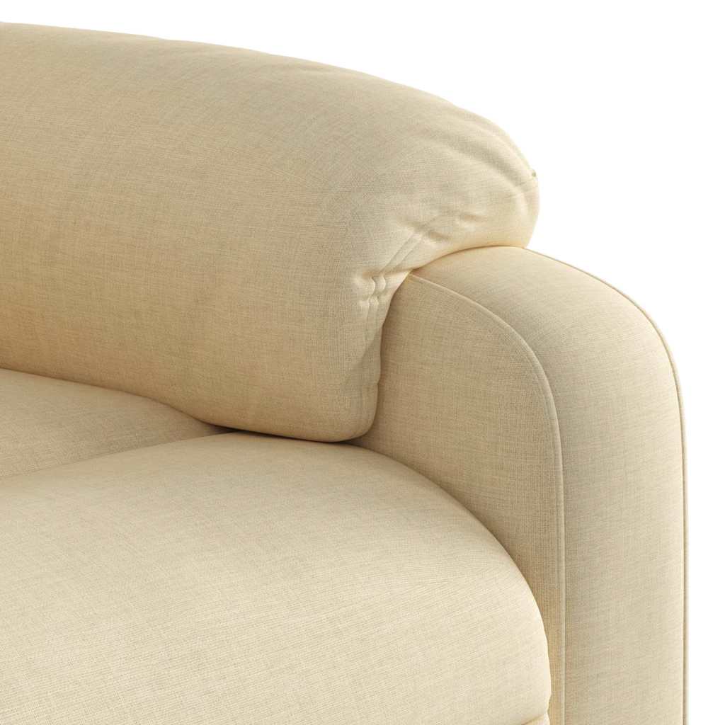 Stand Up Massage Recliner Chair Cream Polyester Medium