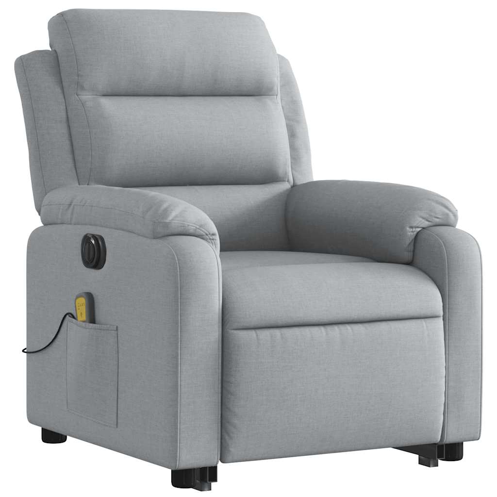 Electric Stand Up Massage Recliner Chair Light Gray