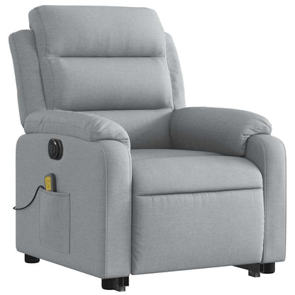 Electric Stand Up Massage Recliner Chair Light Gray