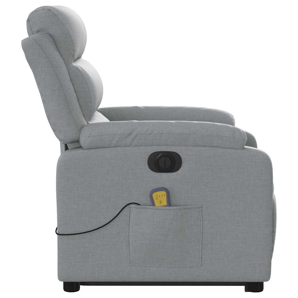 Electric Stand Up Massage Recliner Chair Light Gray