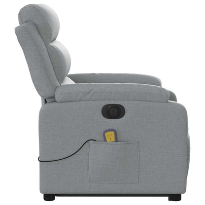 Electric Stand Up Massage Recliner Chair Light Gray