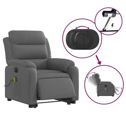 Electric Stand Up Massage Recliner Chair Dark Gray