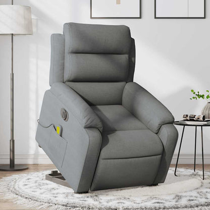 Electric Stand Up Massage Recliner Chair Dark Gray