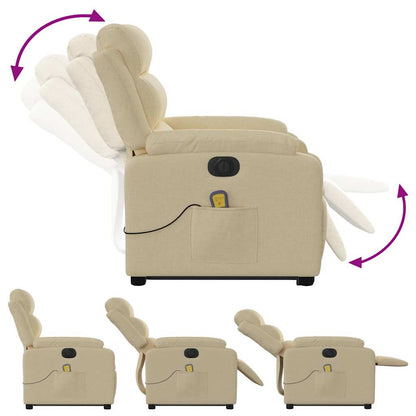 Electric Stand-Up Massage Recliner Chair Cream