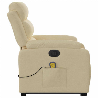 Electric Stand-Up Massage Recliner Chair Cream