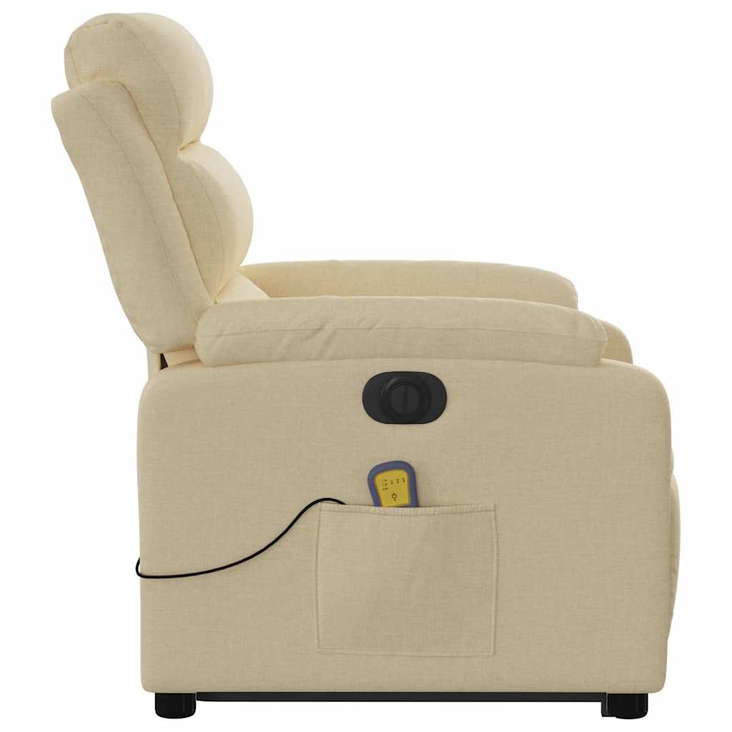 Electric Stand-Up Massage Recliner Chair Cream