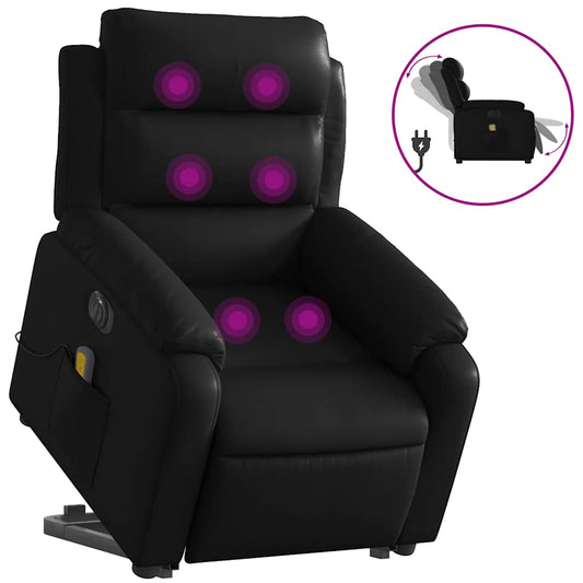 Electric Stand Up Massage Recliner Chair Black