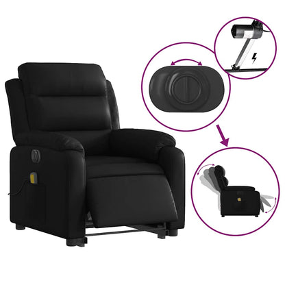 Electric Stand Up Massage Recliner Chair Black