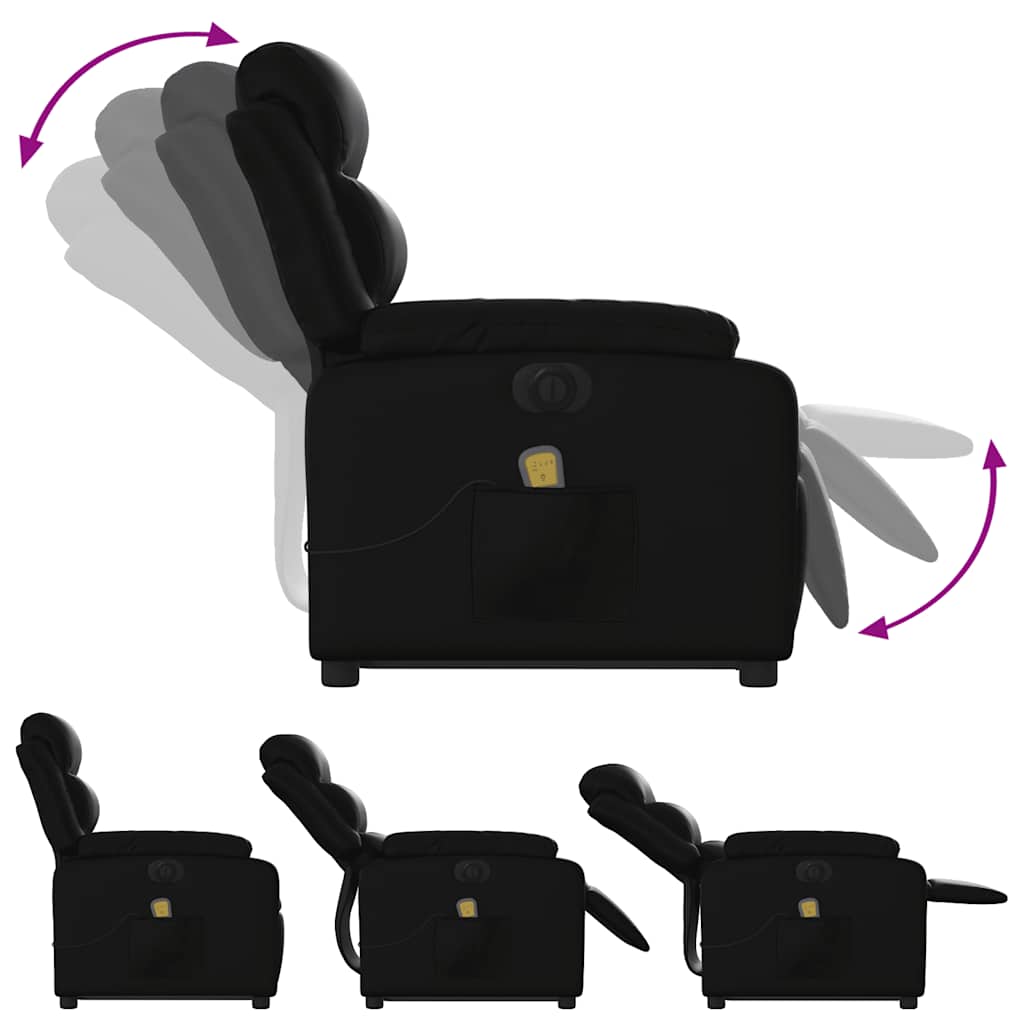 Electric Stand Up Massage Recliner Chair Black