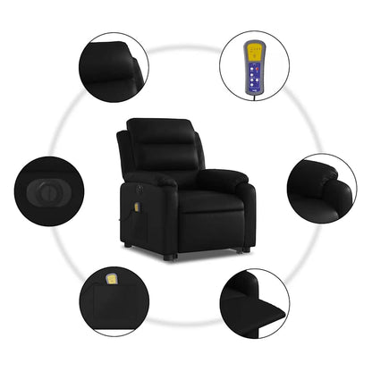 Electric Stand Up Massage Recliner Chair Black
