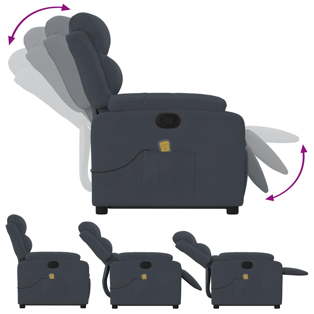 Stand Up Massage Recliner Chair Dark gray