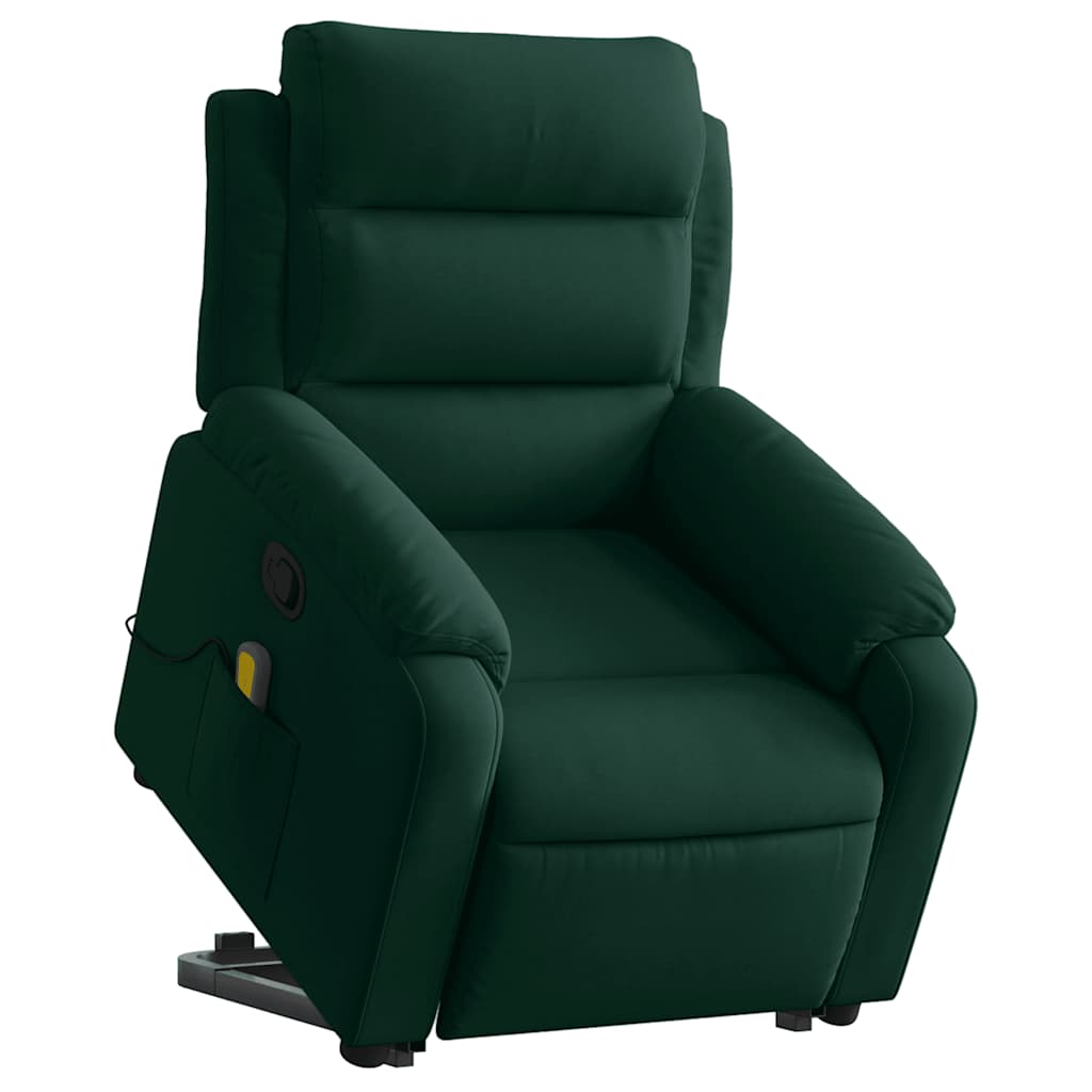 Stand Up Massage Recliner Chair Dark Green