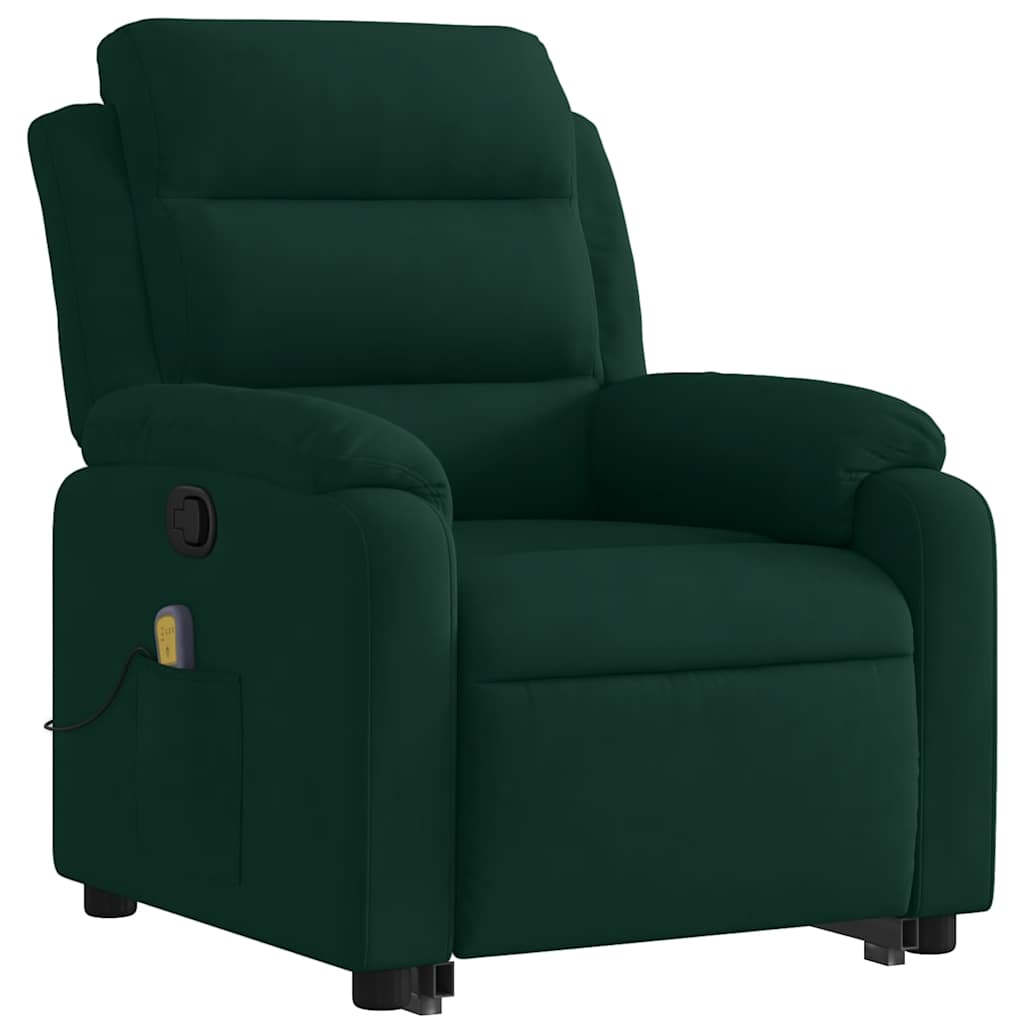 Stand Up Massage Recliner Chair Dark Green